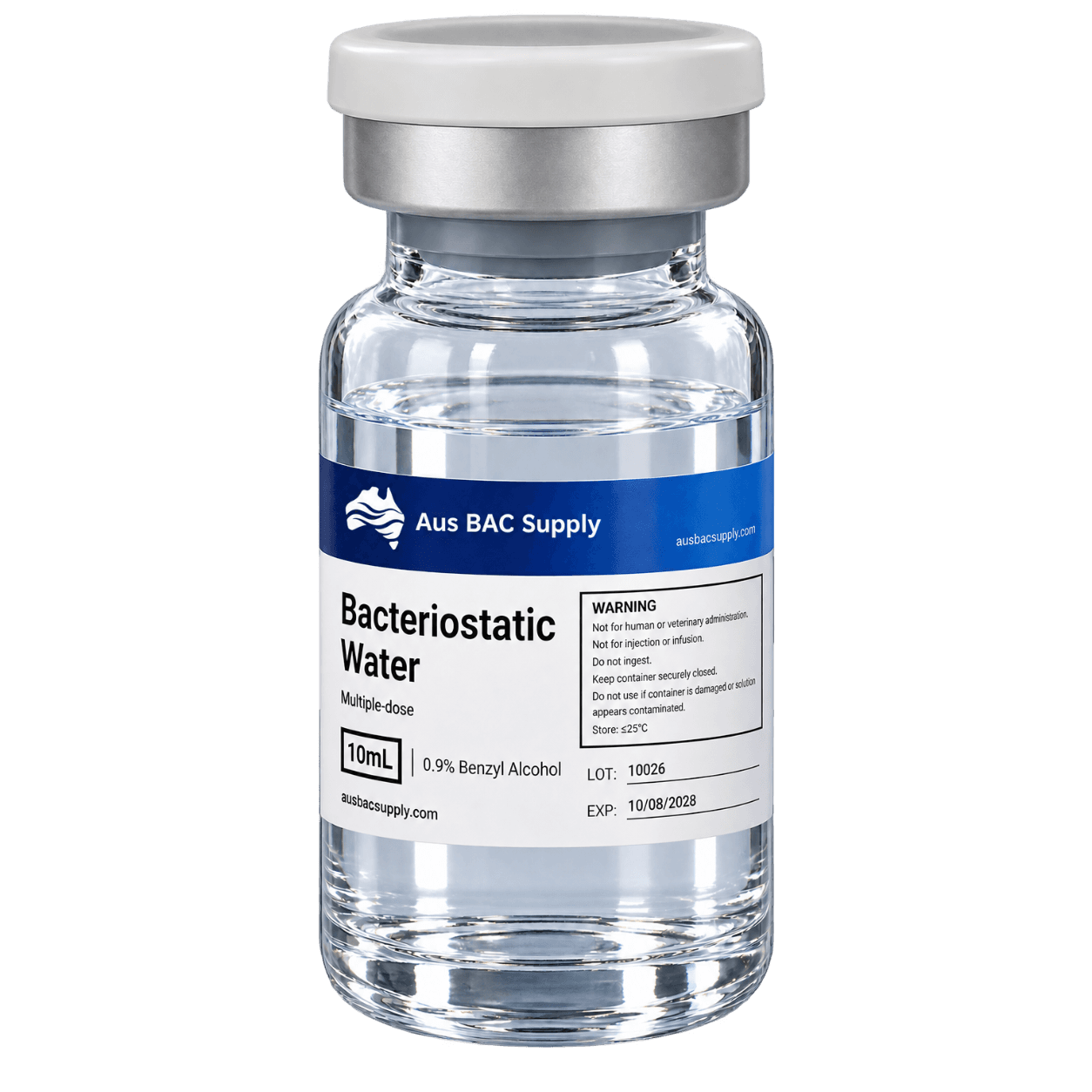 Aus BAC Supply Aus BAC Supply Bacteriostatic (BAC) Water — 10 mL