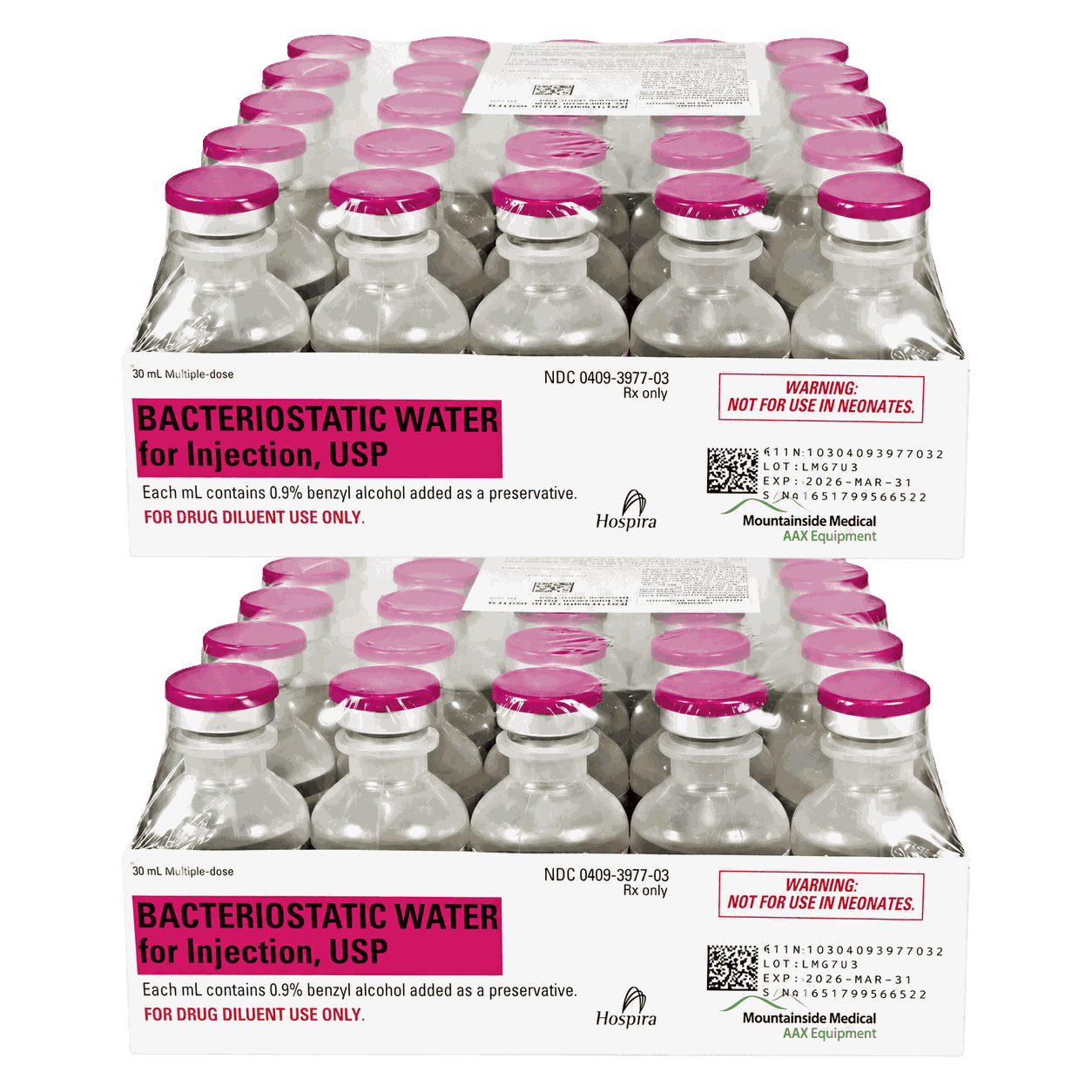 50 × 30 mL Bacteriostatic (BAC) Water