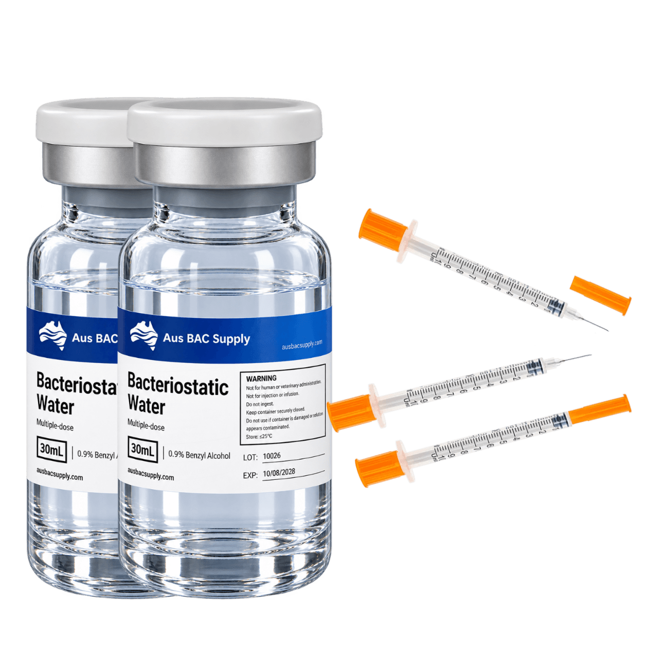Aus BAC Supply Starter Kit — Own-Label BAC Water + Syringes — Kit