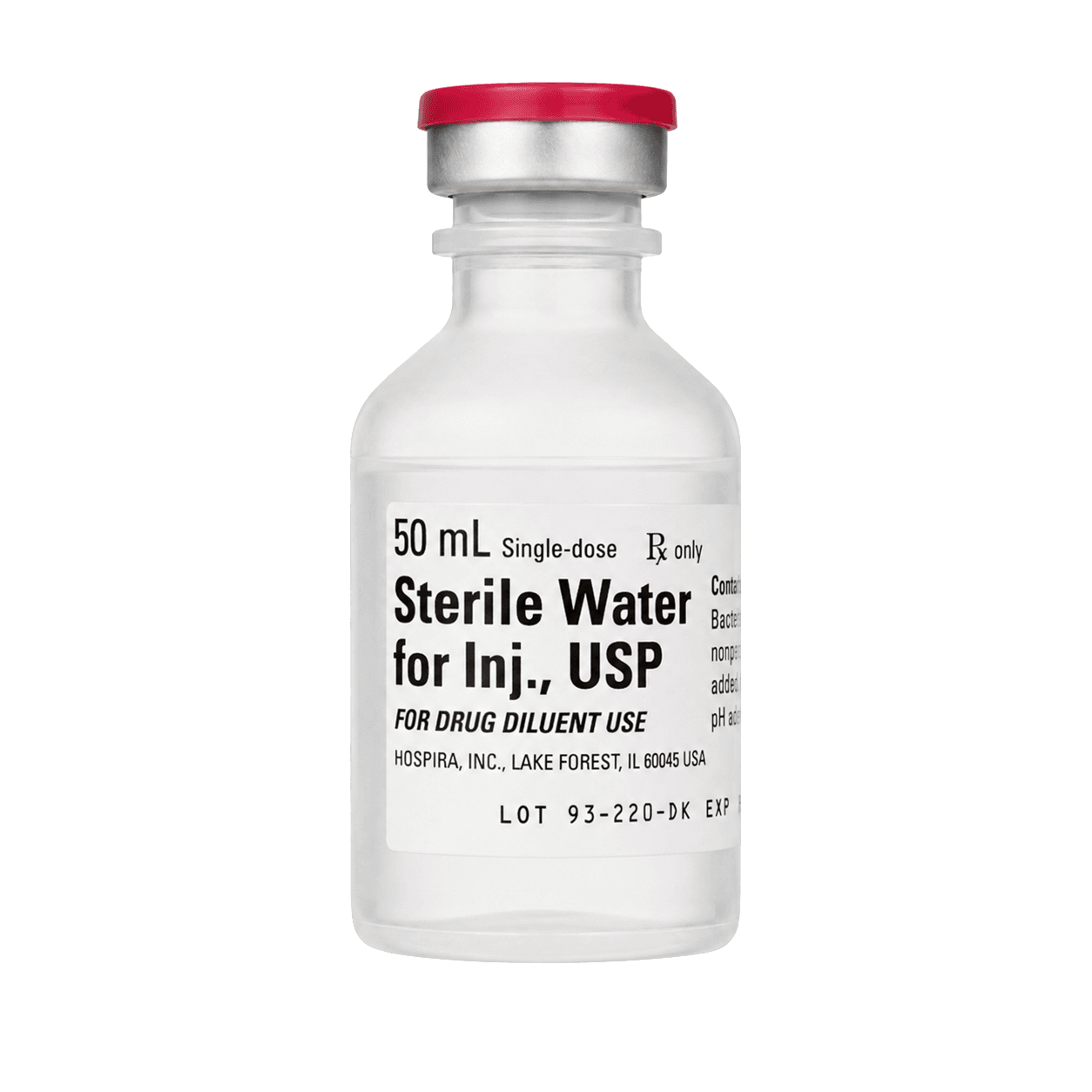 Sterile Water — 50 mL (Hospira)
