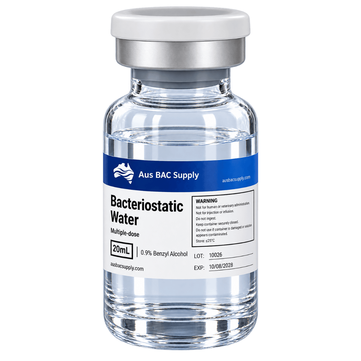 Aus BAC Supply Bacteriostatic Water — 20 mL
