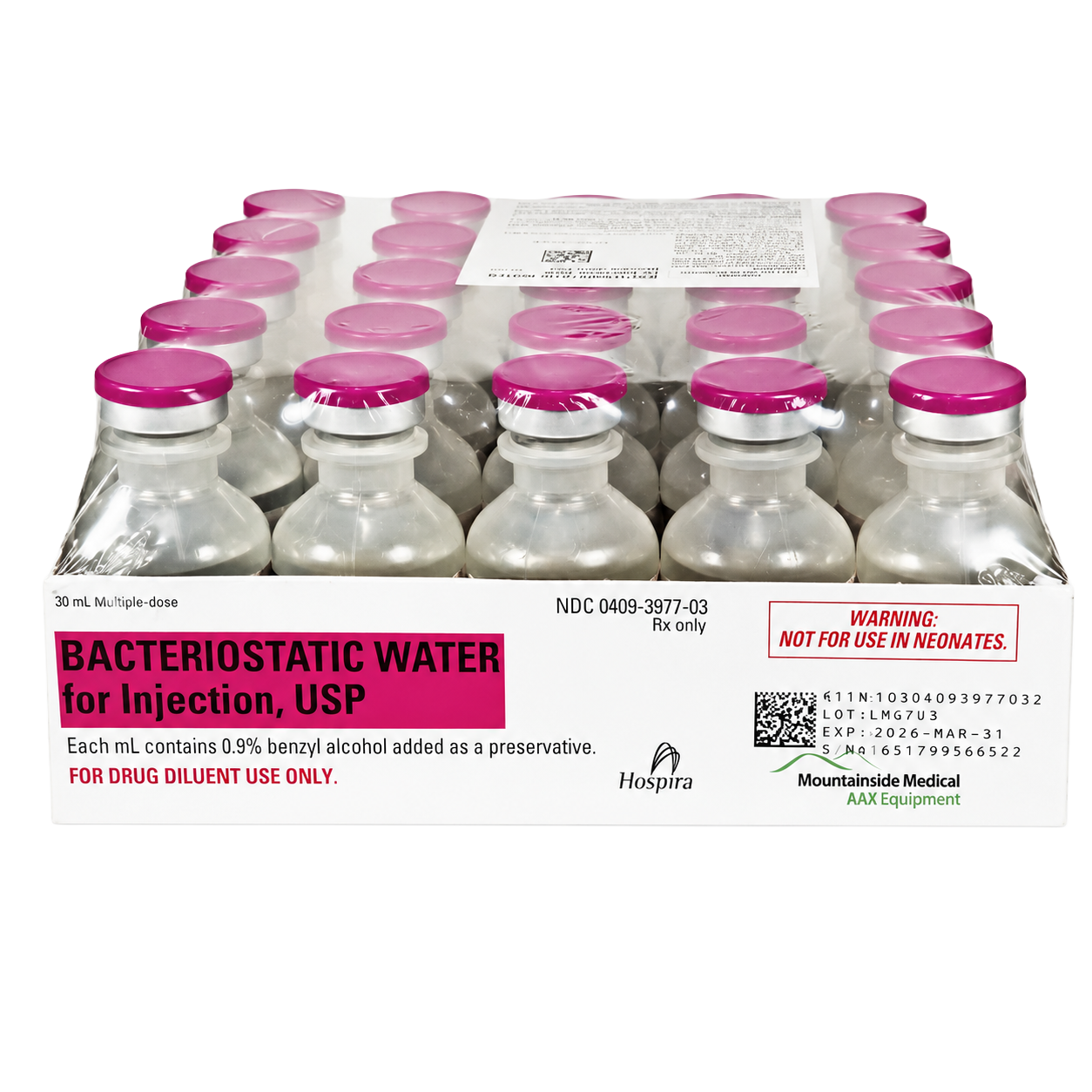 Hospira Bacteriostatic (BAC) Water — 30 mL